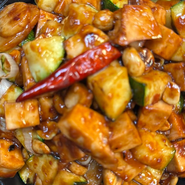 Veggie Kung Pao Chicken.