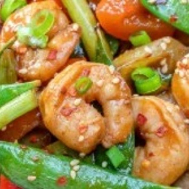 Szechuan Shrimp.